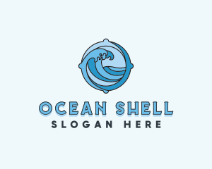 Ocean Wave Sea logo design