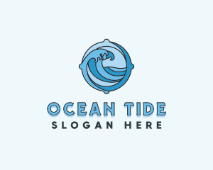 Ocean Wave Sea logo design