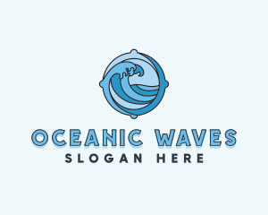 Ocean Wave Sea logo design