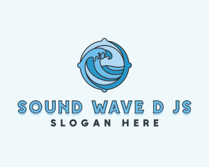 Ocean Wave Sea logo design