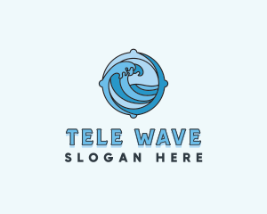 Ocean Wave Sea logo design