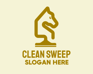 Gold Horse Cleaning Service  logo design