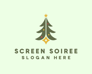 Christmas Forest Star logo design