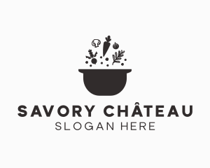 Vegetable Soup Pot logo design