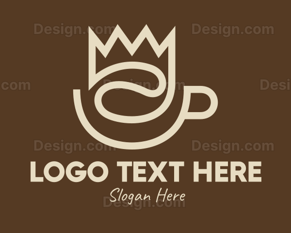 Brown Coffee Crown Logo