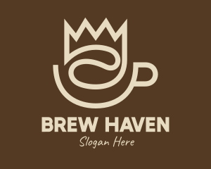 Brown Coffee Crown logo design