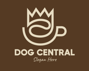 Brown Coffee Crown logo design