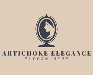 Elegant Mirror Woman logo design