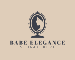 Elegant Mirror Woman logo design