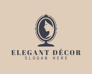 Elegant Mirror Woman logo design