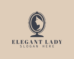 Elegant Mirror Woman logo design