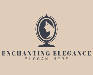 Elegant Mirror Woman logo design