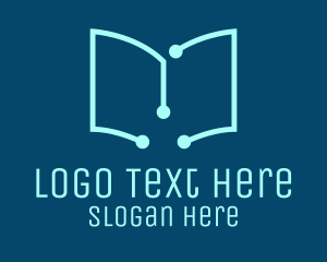 Tech Book Circuit logo design