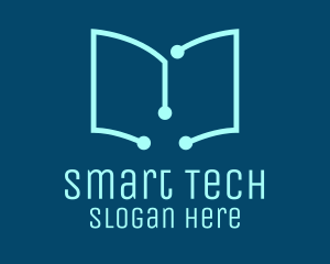 Tech Book Circuit logo design