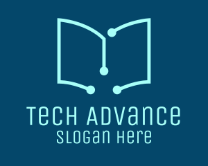Tech Book Circuit logo design