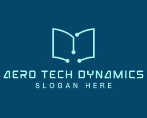 Tech Book Circuit logo design