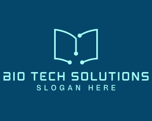 Tech Book Circuit logo design