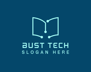 Tech Book Circuit logo design