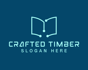 Tech Book Circuit logo design