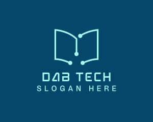 Tech Book Circuit logo design