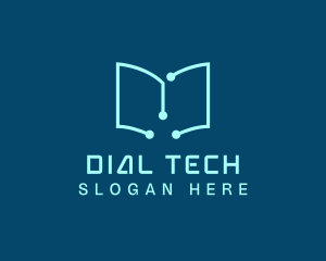 Tech Book Circuit logo design