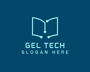 Tech Book Circuit logo design