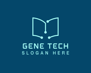 Tech Book Circuit logo design