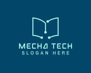 Tech Book Circuit logo design