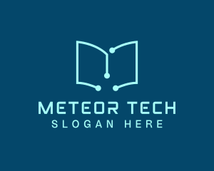 Tech Book Circuit logo design