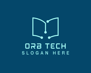 Tech Book Circuit logo design