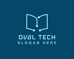 Tech Book Circuit logo design