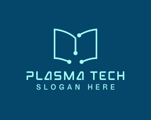 Tech Book Circuit logo design