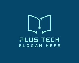 Tech Book Circuit logo design