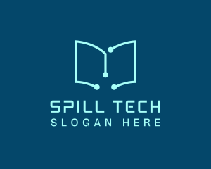 Tech Book Circuit logo design