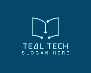 Tech Book Circuit logo design