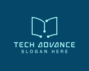 Tech Book Circuit logo design