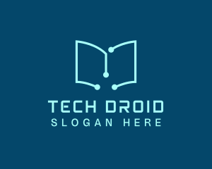 Tech Book Circuit logo design