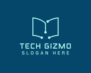 Tech Book Circuit logo design