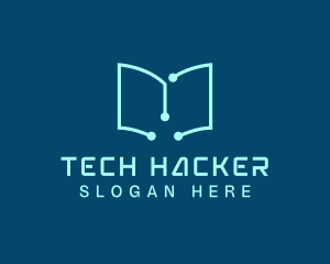 Tech Book Circuit logo design