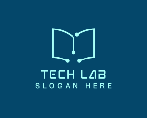 Tech Book Circuit logo design