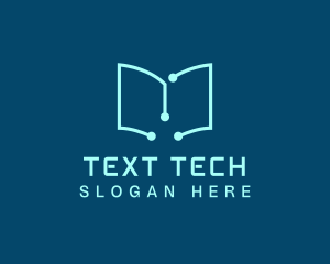 Tech Book Circuit logo design