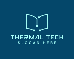 Tech Book Circuit logo design