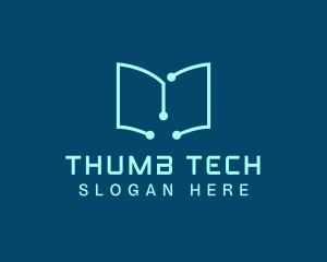 Tech Book Circuit logo design