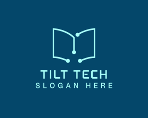 Tech Book Circuit logo design