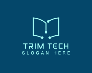 Tech Book Circuit logo design