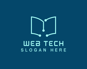 Tech Book Circuit logo design