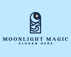 Midnight Beach Wave logo design