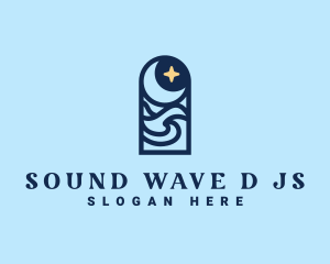 Midnight Beach Wave logo design