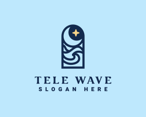 Midnight Beach Wave logo design