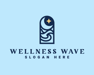 Midnight Beach Wave logo design